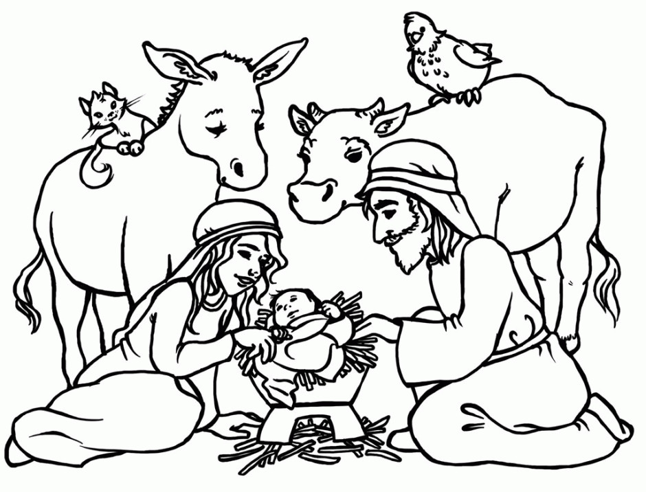 Baby Jesus In A Manger Coloring Pages
 Baby Jesus Manger Coloring Page Coloring Home