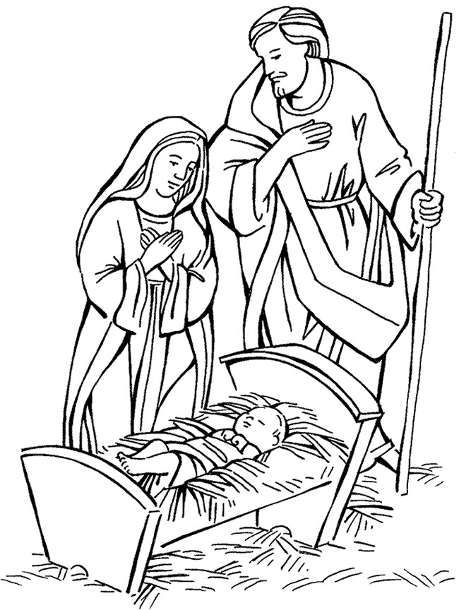 Baby Jesus In A Manger Coloring Pages
 Baby Jesus Manger Coloring Page Coloring Home
