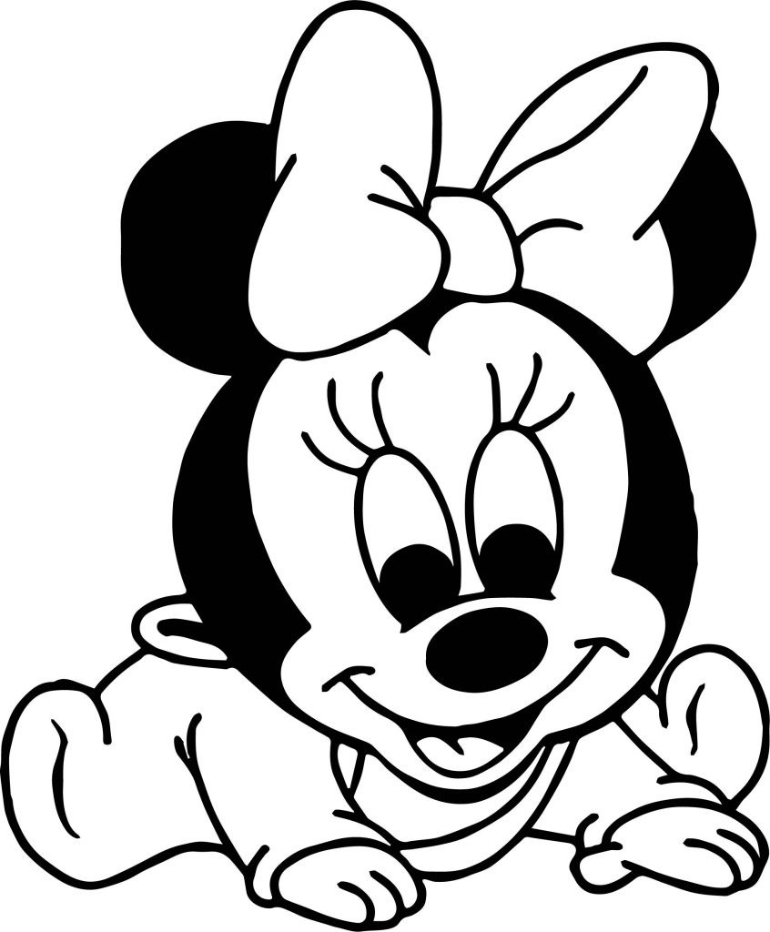 Baby Minnie Coloring Pages
 Baby Minnie Mickey Coloring Page