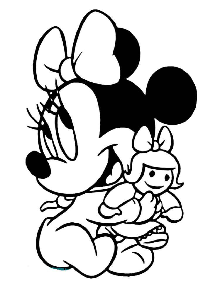 Baby Minnie Coloring Pages
 Baby Minnie Mouse coloring pages Free Printable Baby