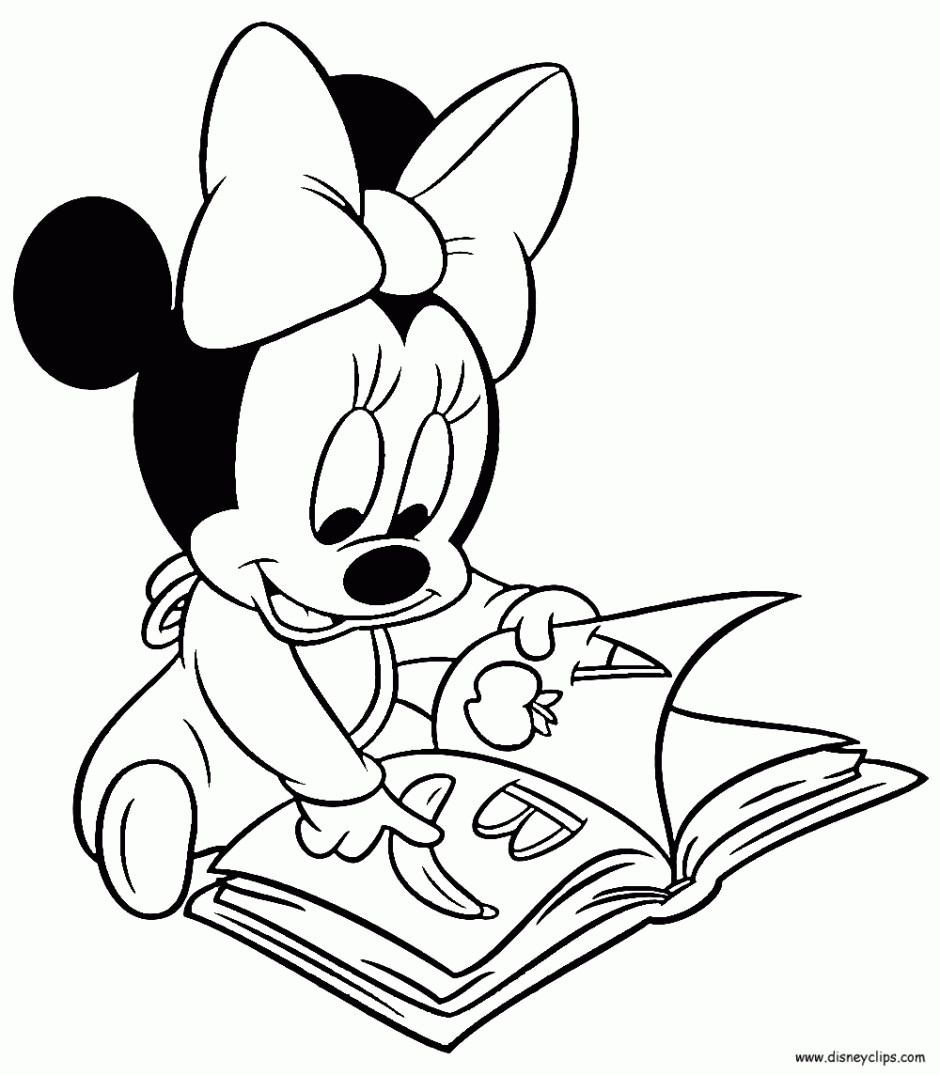 Baby Minnie Coloring Pages
 Baby Minnie Mouse To Print