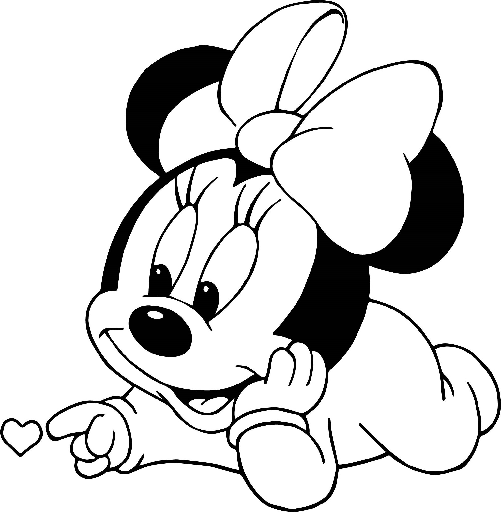 Baby Minnie Coloring Pages
 Baby Minnie Mouse Coloring Pages