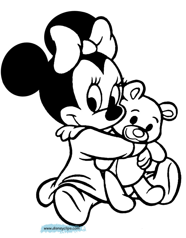 Baby Minnie Coloring Pages
 Baby Minnie Mouse Coloring Pages Coloring Home