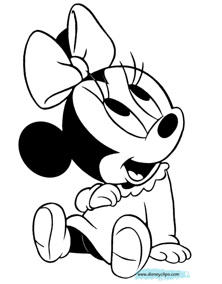 Baby Minnie Mouse Coloring Pages
 Disney Baby Minnie Mouse Coloring Pages Sketch Coloring Page