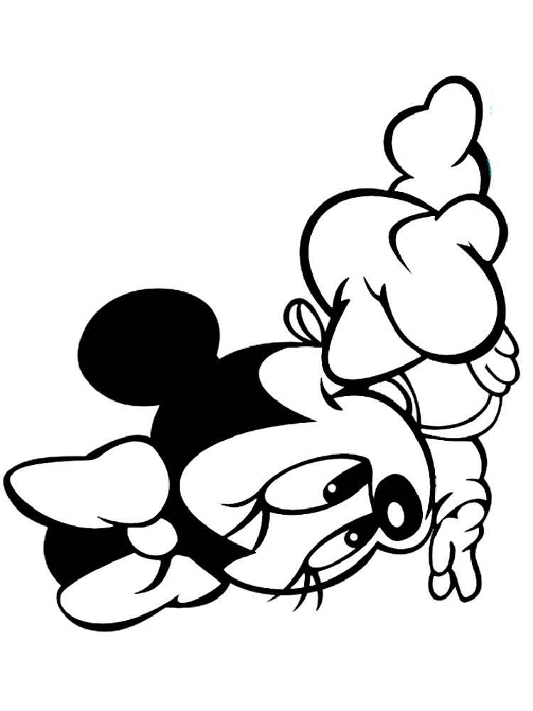 Baby Minnie Mouse Coloring Pages
 Baby Minnie Mouse coloring pages Free Printable Baby