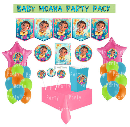 Baby Moana Party Supplies
 Moana Baby Birthday Party Supplies Pack