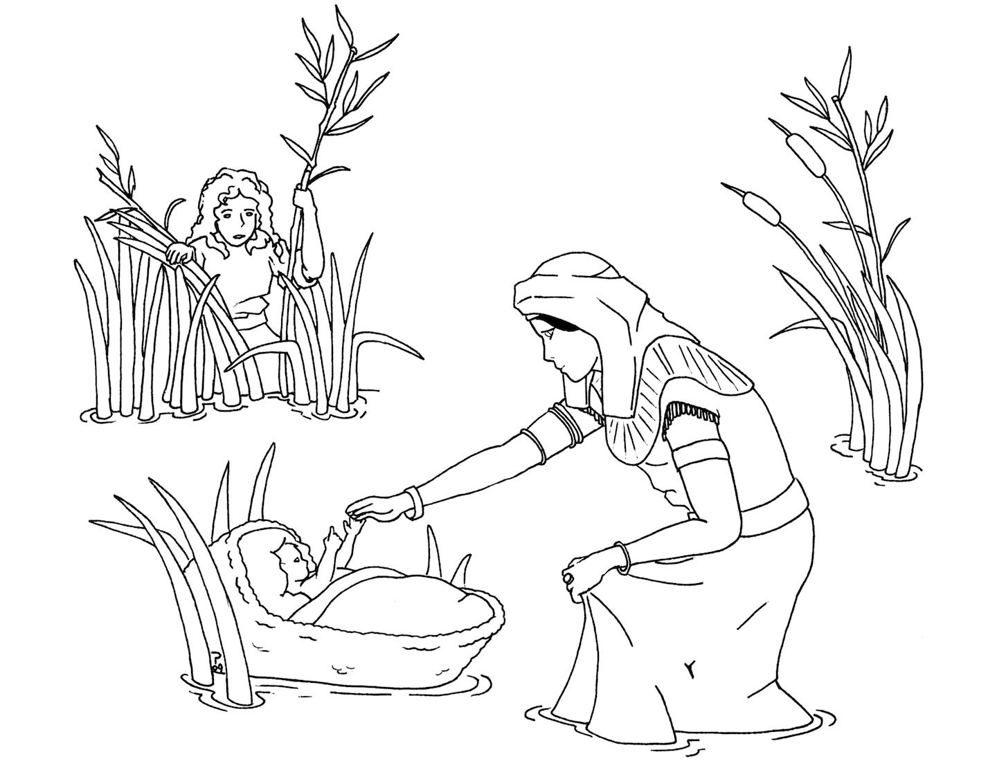 Baby Moses Coloring Sheets
 Free Printable Moses Coloring Pages For Kids