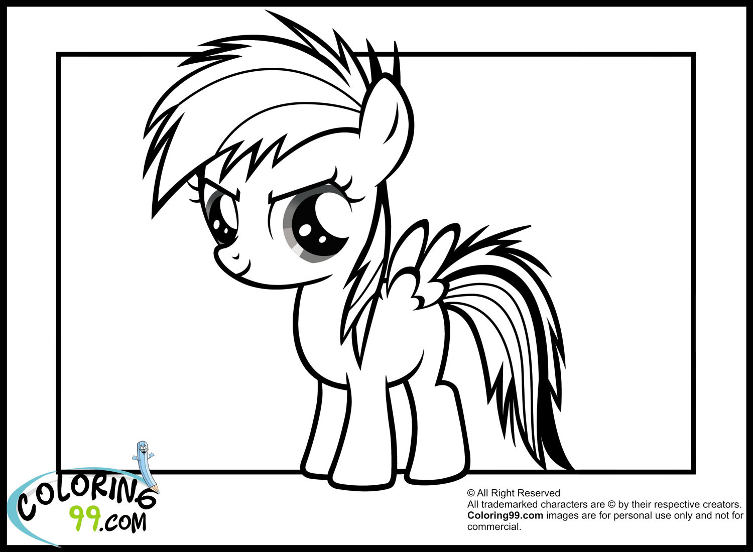 Baby My Little Pony Coloring Pages
 Rainbow Dash Coloring Pages