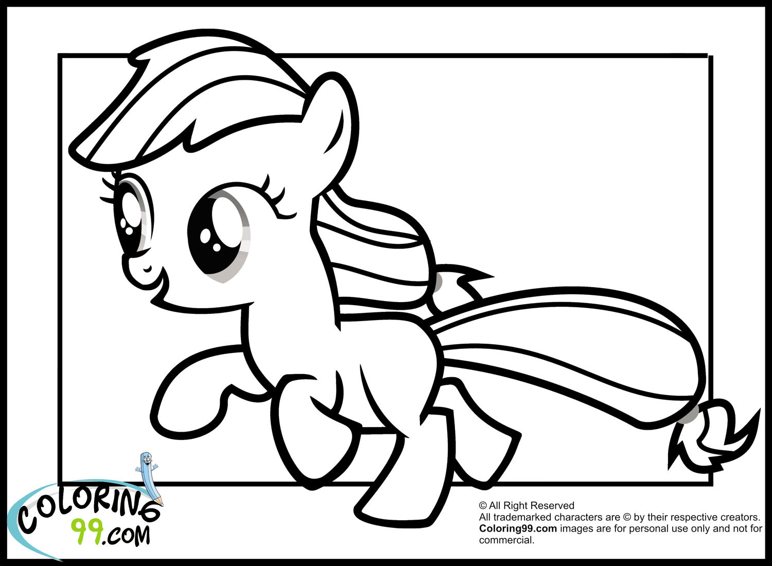 Baby My Little Pony Coloring Pages
 My Little Pony Applejack Coloring Pages