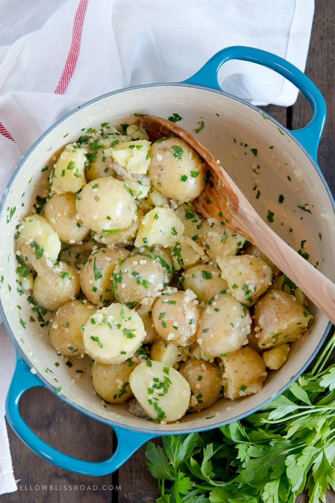 Baby New Potatoes Recipes
 Garlic & Herb Baby Potatoes