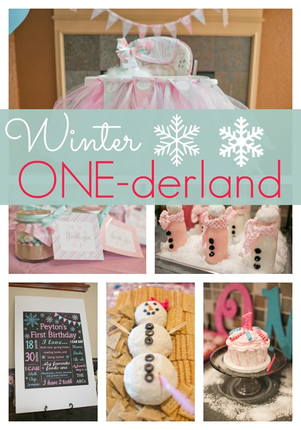 Baby Party Themes For 1St Birthdays
 Winter ONE derland First Birthday Pretty My Party
