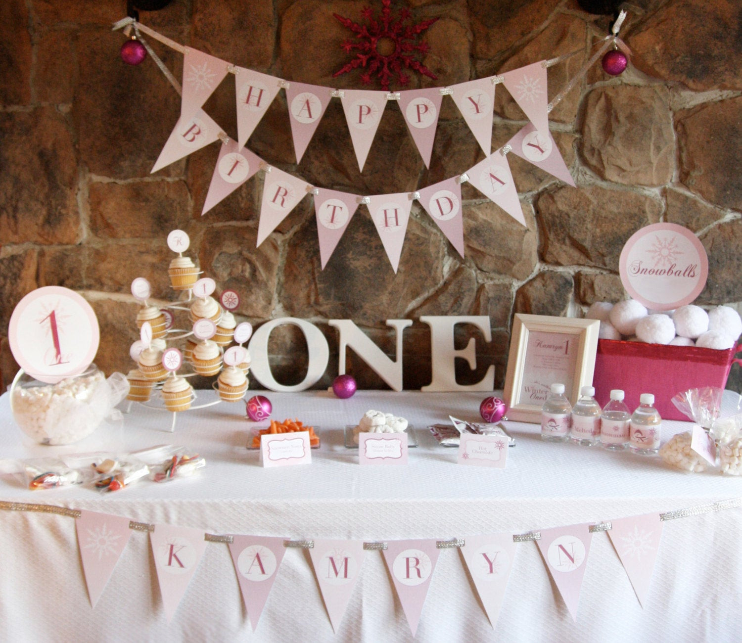 Baby Party Themes For 1St Birthdays
 Winter ONEderland Birthday Party Theme Baby by