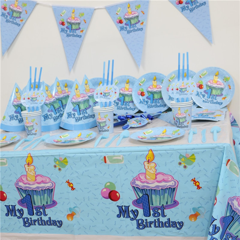Baby Party Themes For 1St Birthdays
 102pcs Kids First Birthday Party Set 10 people Girl Boy