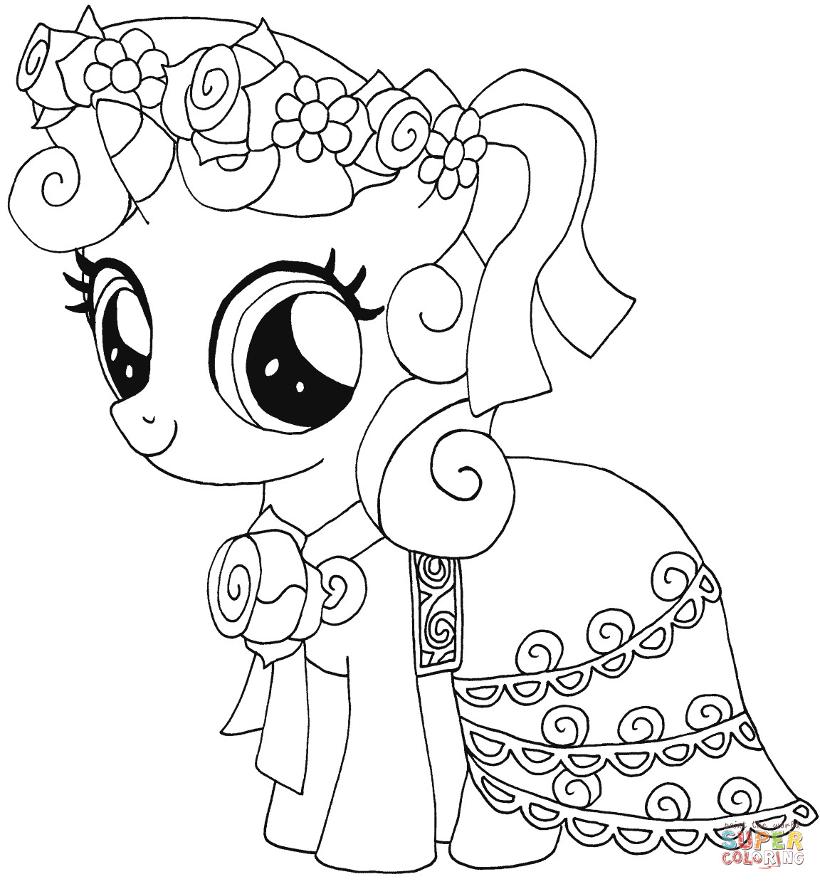 Baby Pony Coloring Pages
 My Little Pony Sweetie Belle coloring page