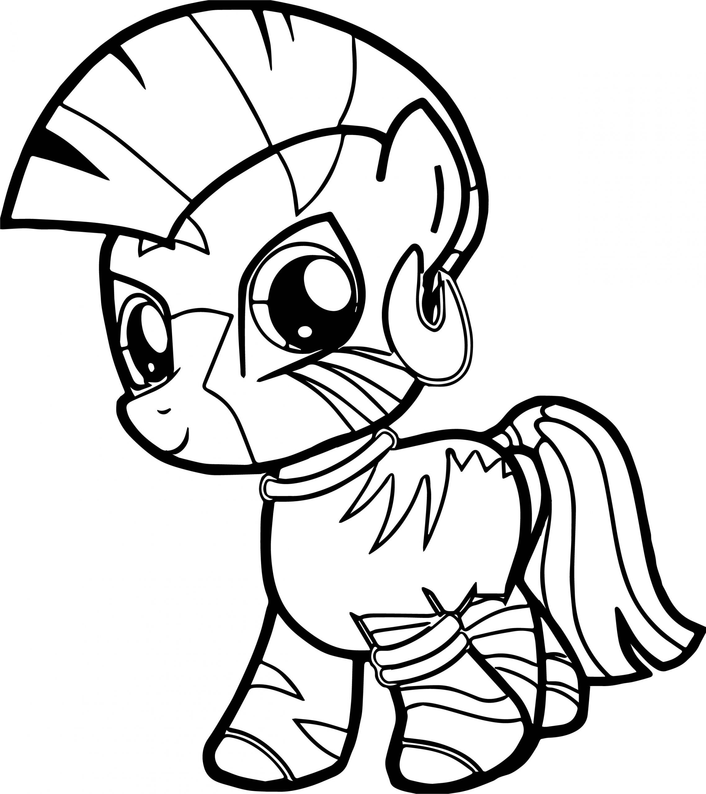 Baby Pony Coloring Pages
 Zecora Filly Very Cute Baby Horse Coloring Page