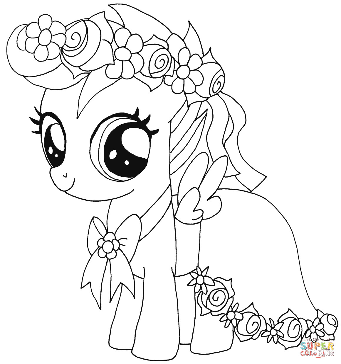 Baby Pony Coloring Pages
 My Little Pony Scootaloo coloring page