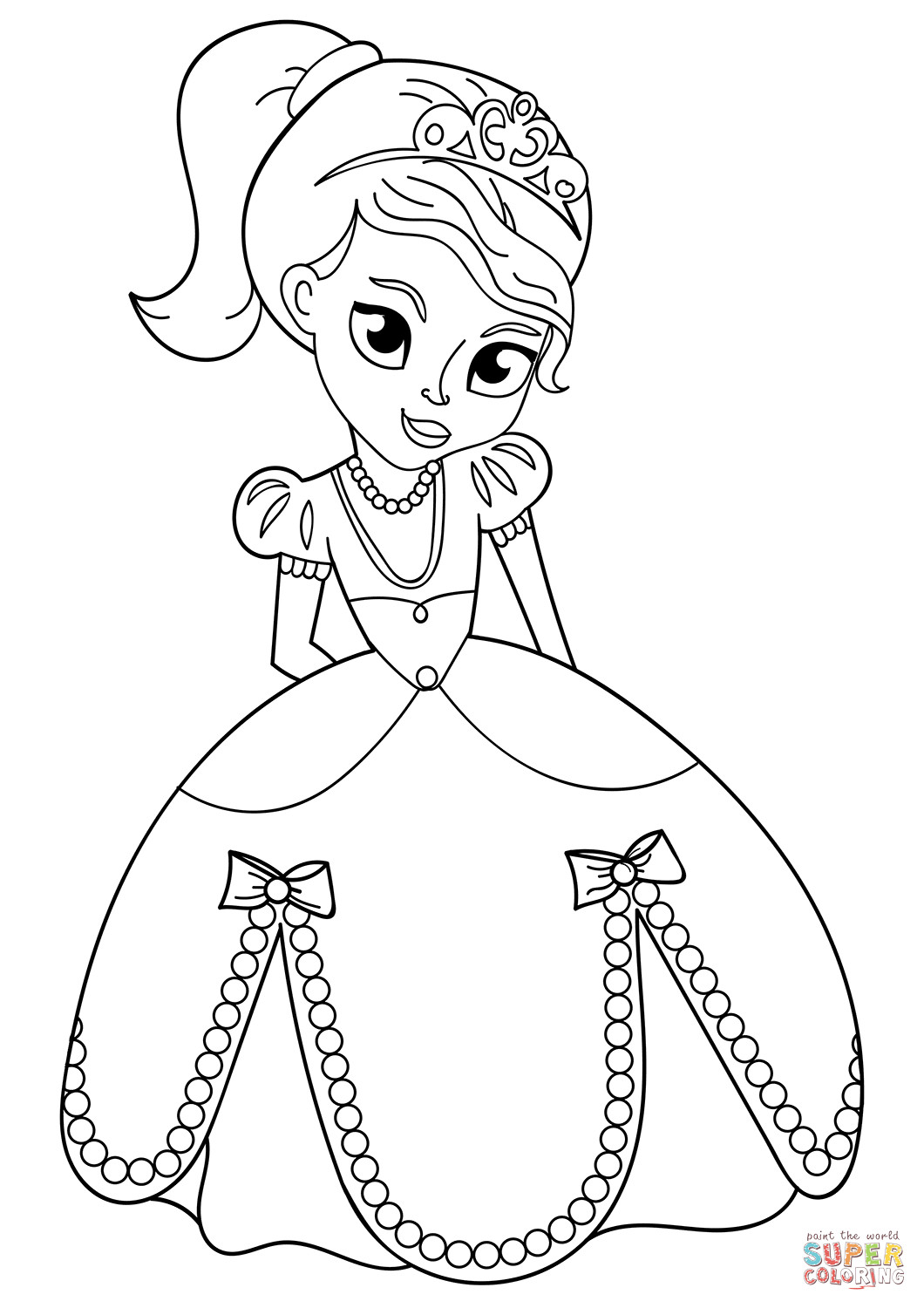 Baby Princesses Coloring Pages
 Cute Princess coloring page