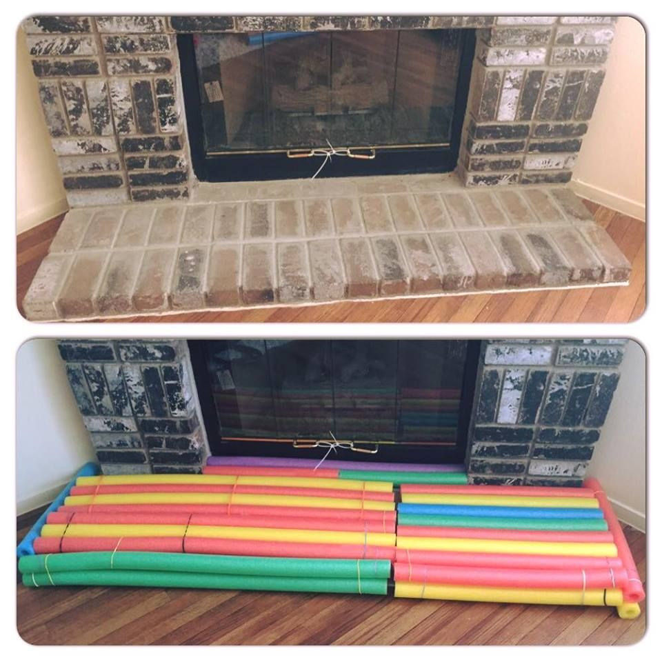 Baby Proof Fireplace DIY
 FINALLY had the epiphany of how do I baby proof this brick