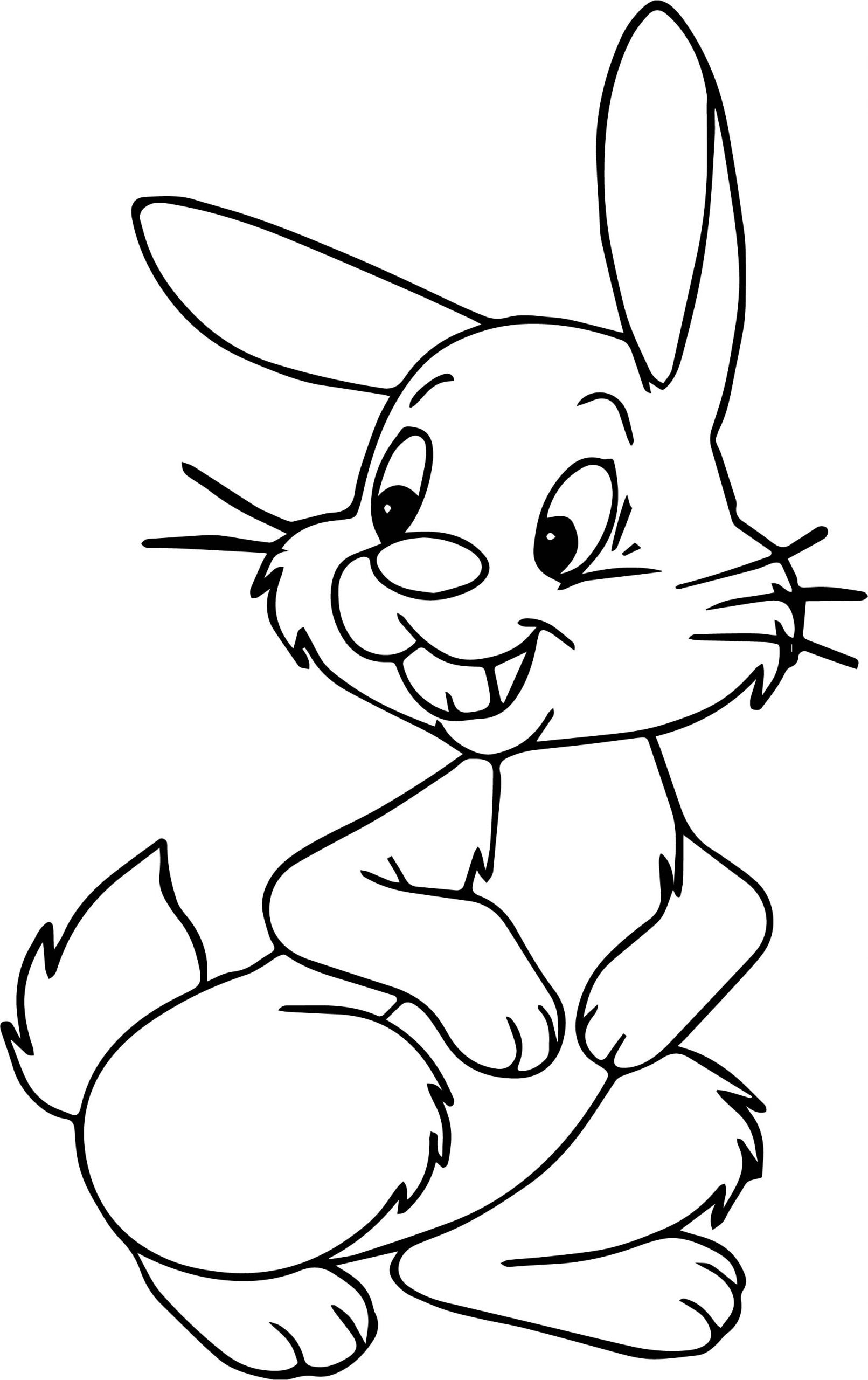 Baby Rabbit Coloring Pages
 Baby Bunny Cartoon Cute See Coloring Page
