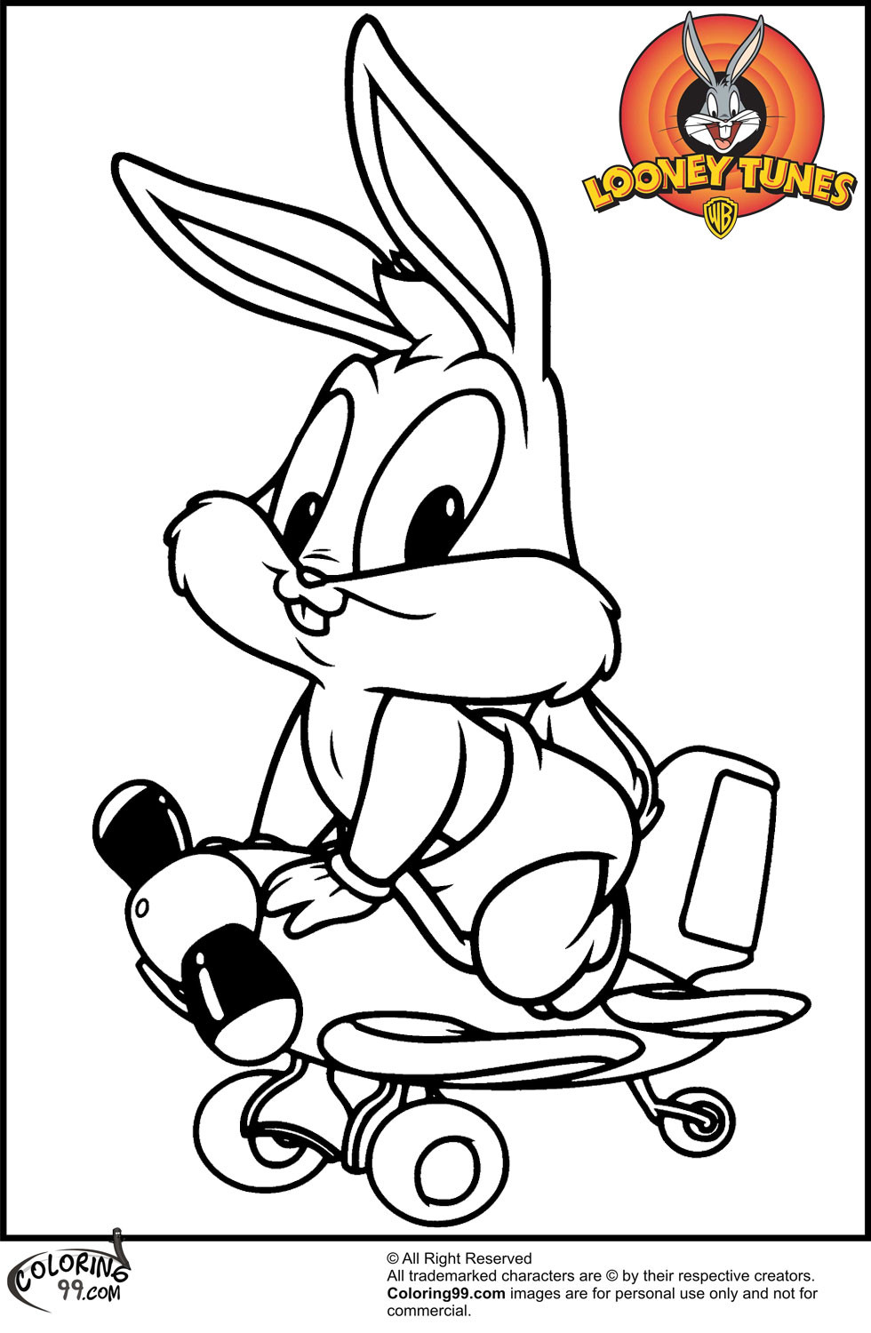 Baby Rabbit Coloring Pages
 Baby Bugs Bunny Coloring Pages