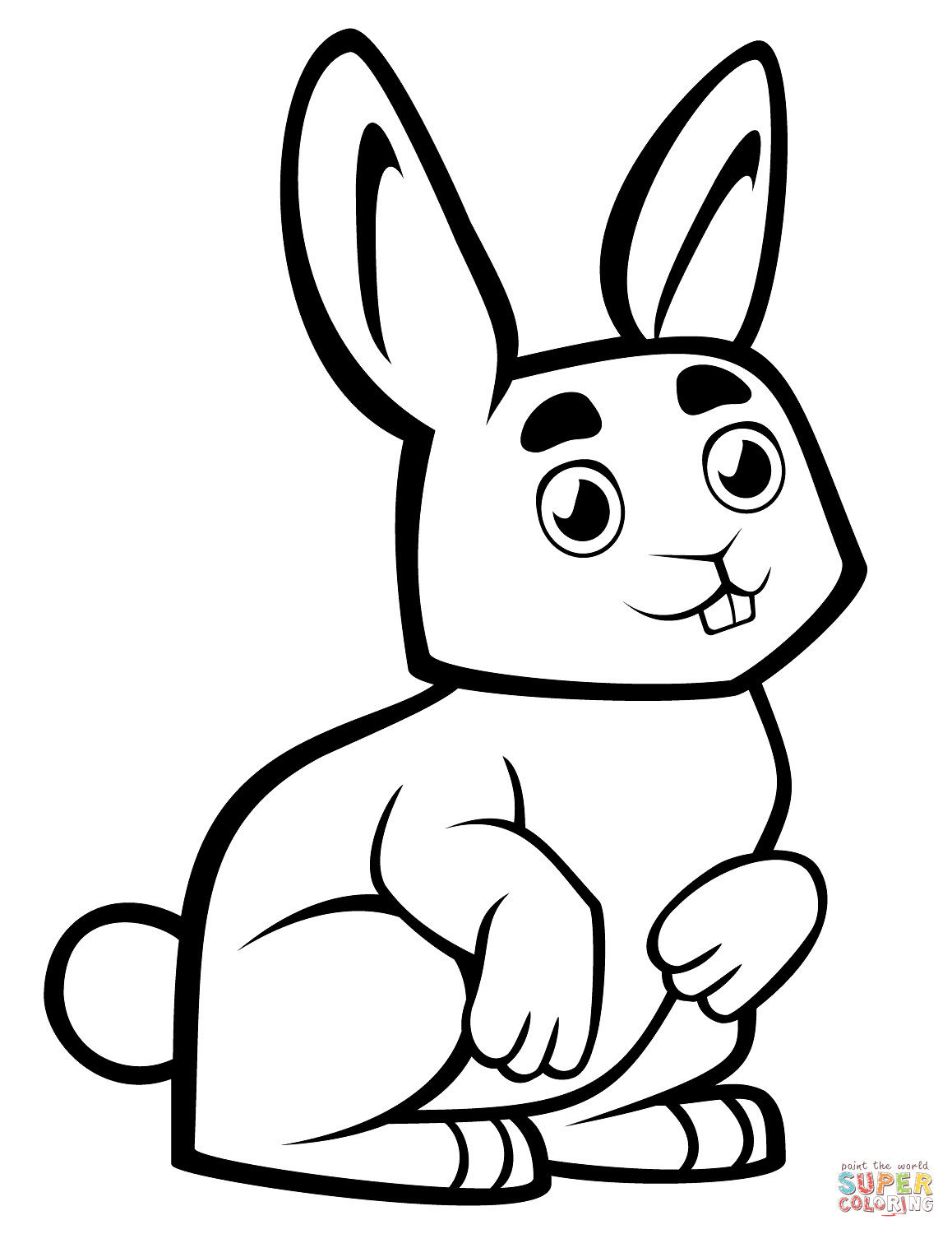 Baby Rabbit Coloring Pages
 Cute Baby Rabbit coloring page
