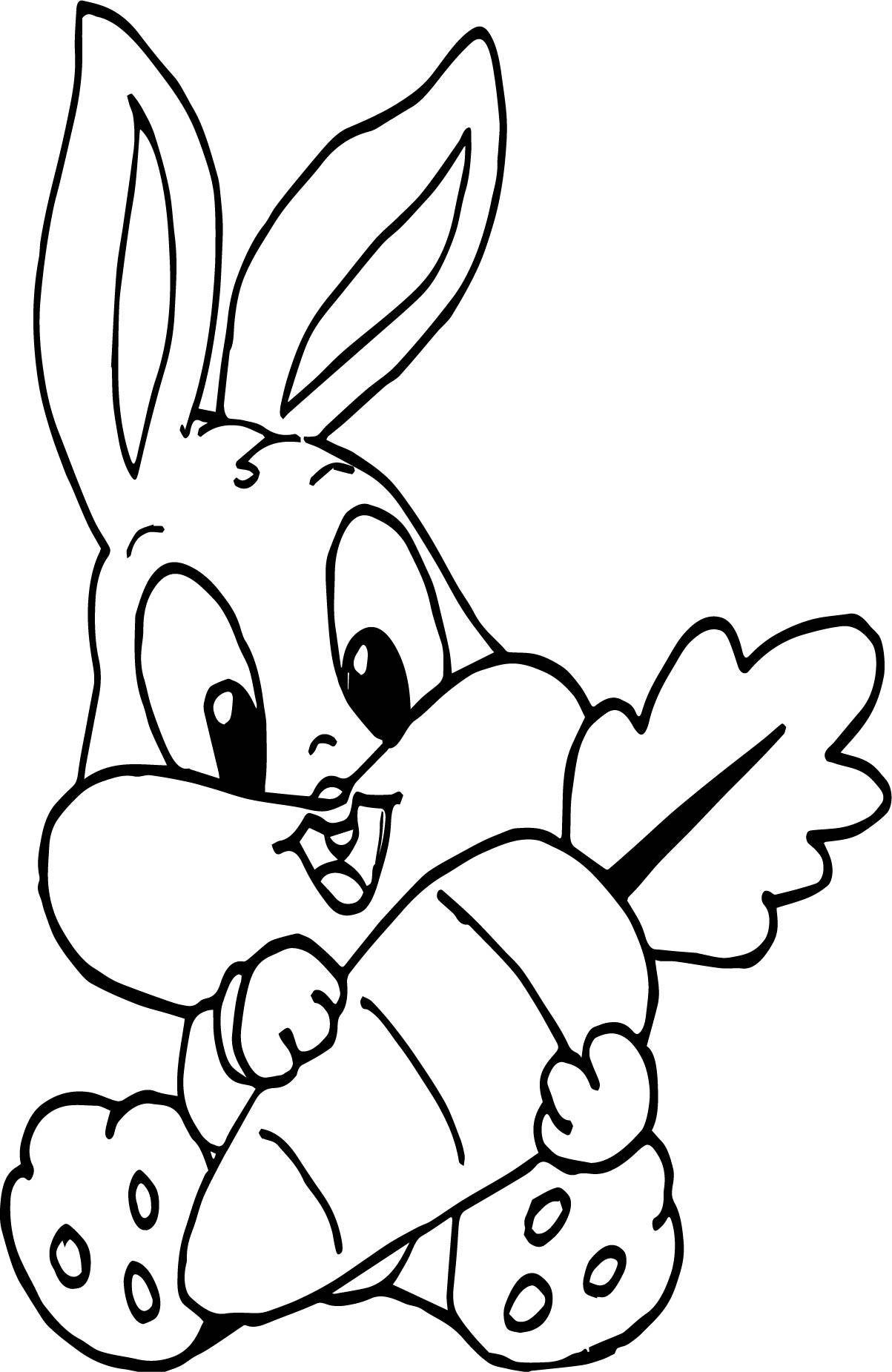 Baby Rabbit Coloring Pages
 Baby Bugs Bunny My Carrot Coloring Page