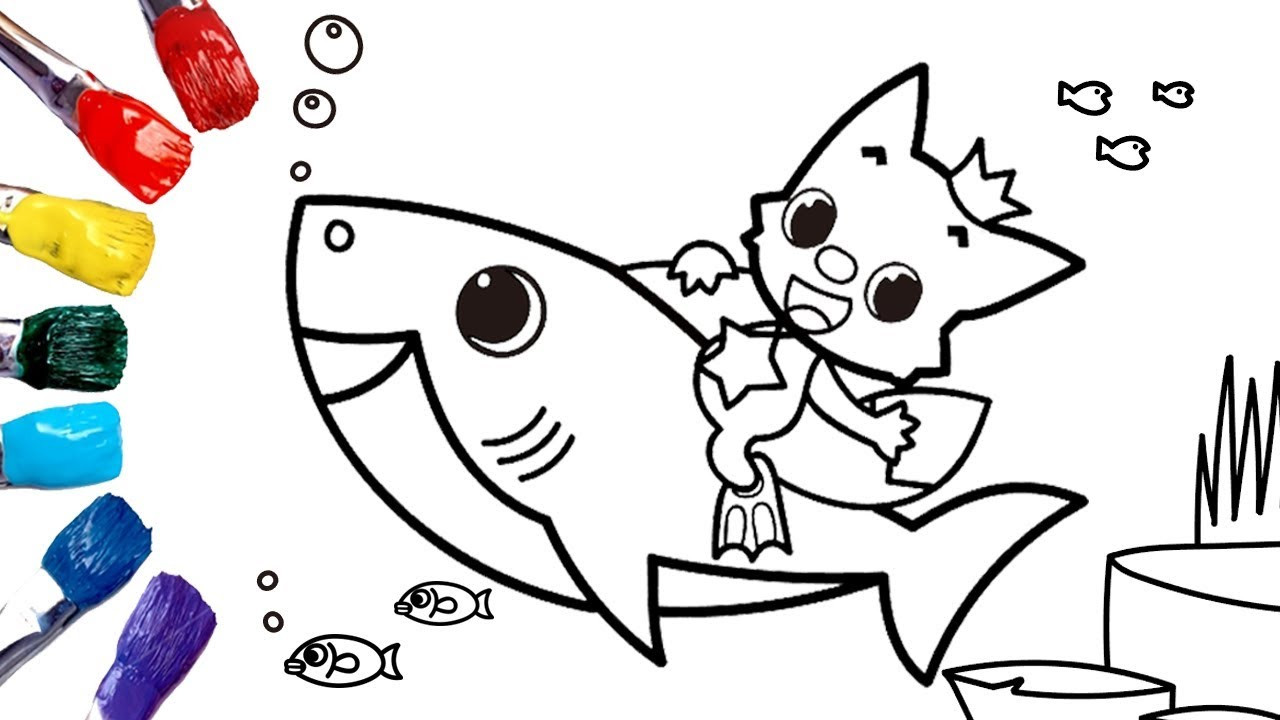 Baby Shark Coloring Book
 Baby Shark Nursery Rhyme & Coloring Pages for Kids [1080p