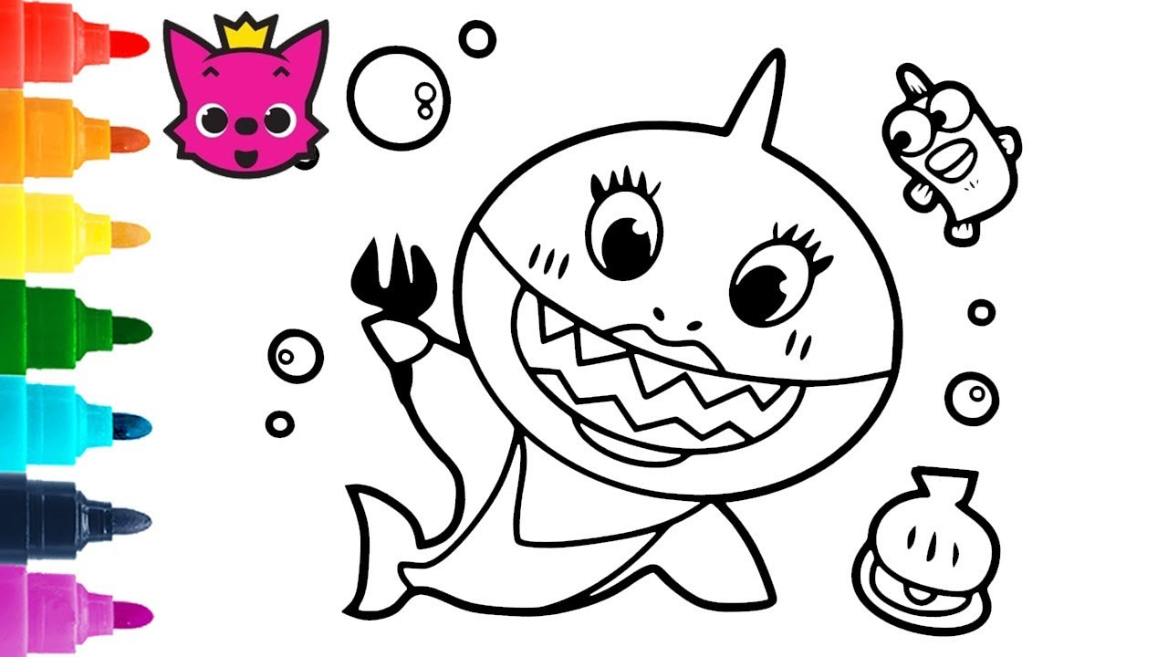 Baby Shark Coloring Book
 Mommy Shark Coloring Pages