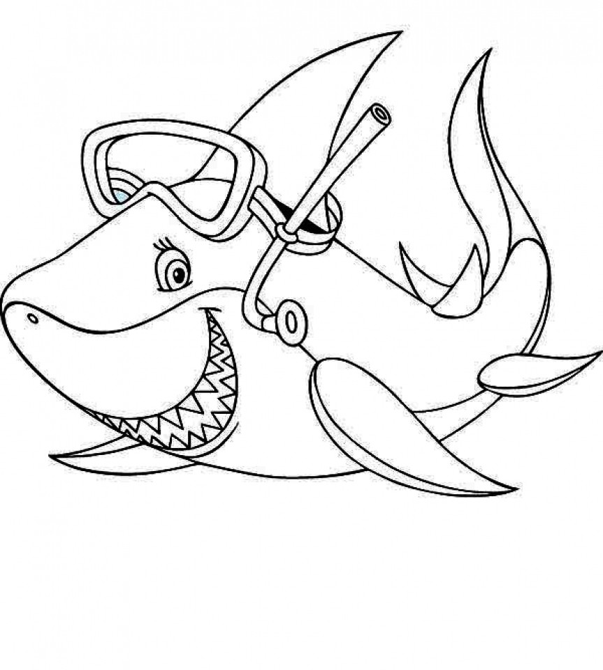 Baby Shark Coloring Book
 Get This Baby Shark Coloring Pages
