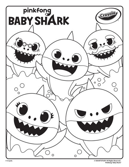 Baby Shark Coloring Book
 Baby Shark Coloring Page