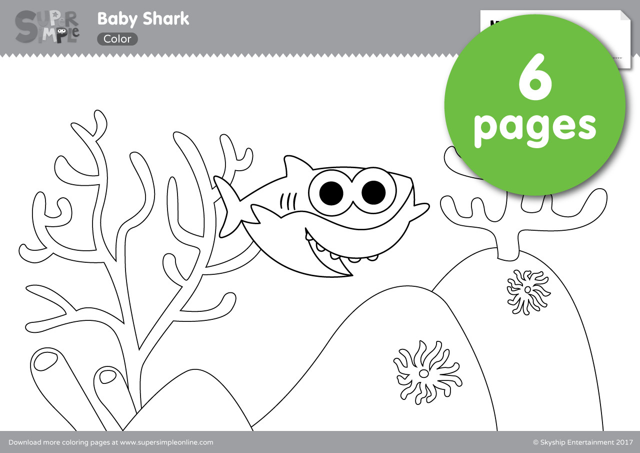 Baby Shark Coloring Pages Printable
 Baby Shark Coloring Pages