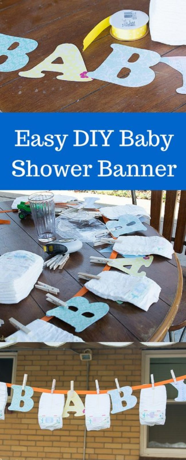 Baby Shower Banners Diy
 DIY Baby Shower Banner