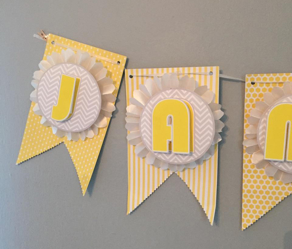 Baby Shower Banners Diy
 Make This Pretty DIY Party Banner It s Much Easier Than