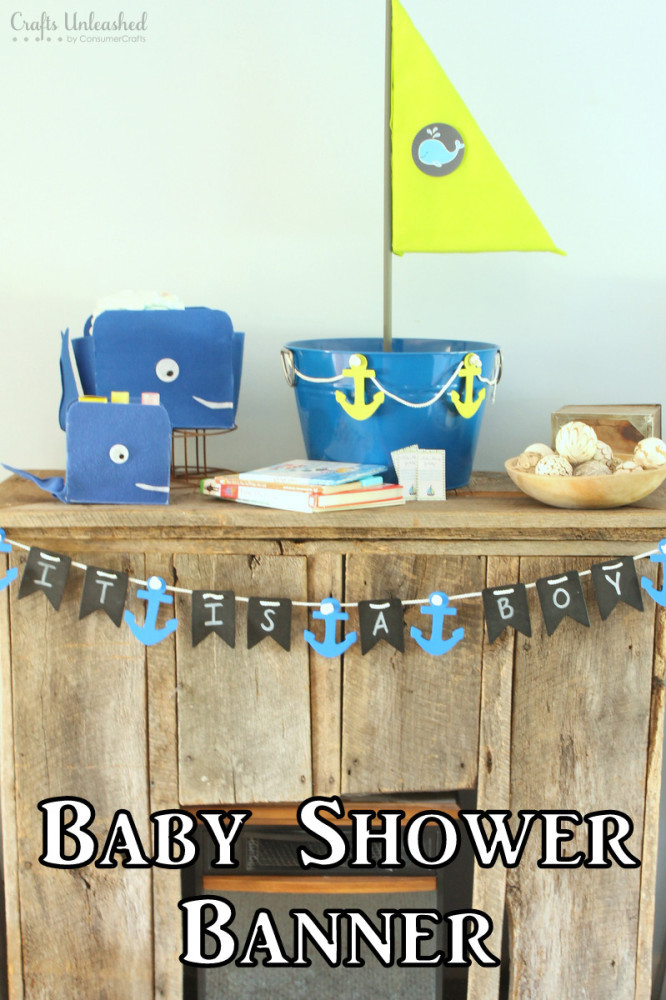 Baby Shower Banners Diy
 DIY Baby Shower Banner Nautical Themed Crafts Unleashed