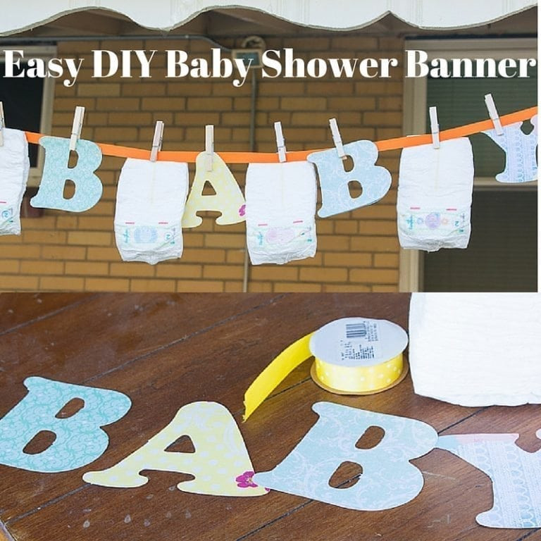 Baby Shower Banners Diy
 DIY Baby Shower Banner