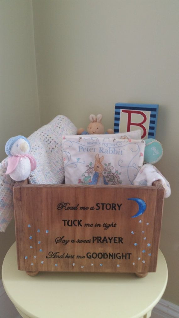 Baby Shower Book Gift Ideas
 Wooden book box Baby shower book bin Nursery decor New