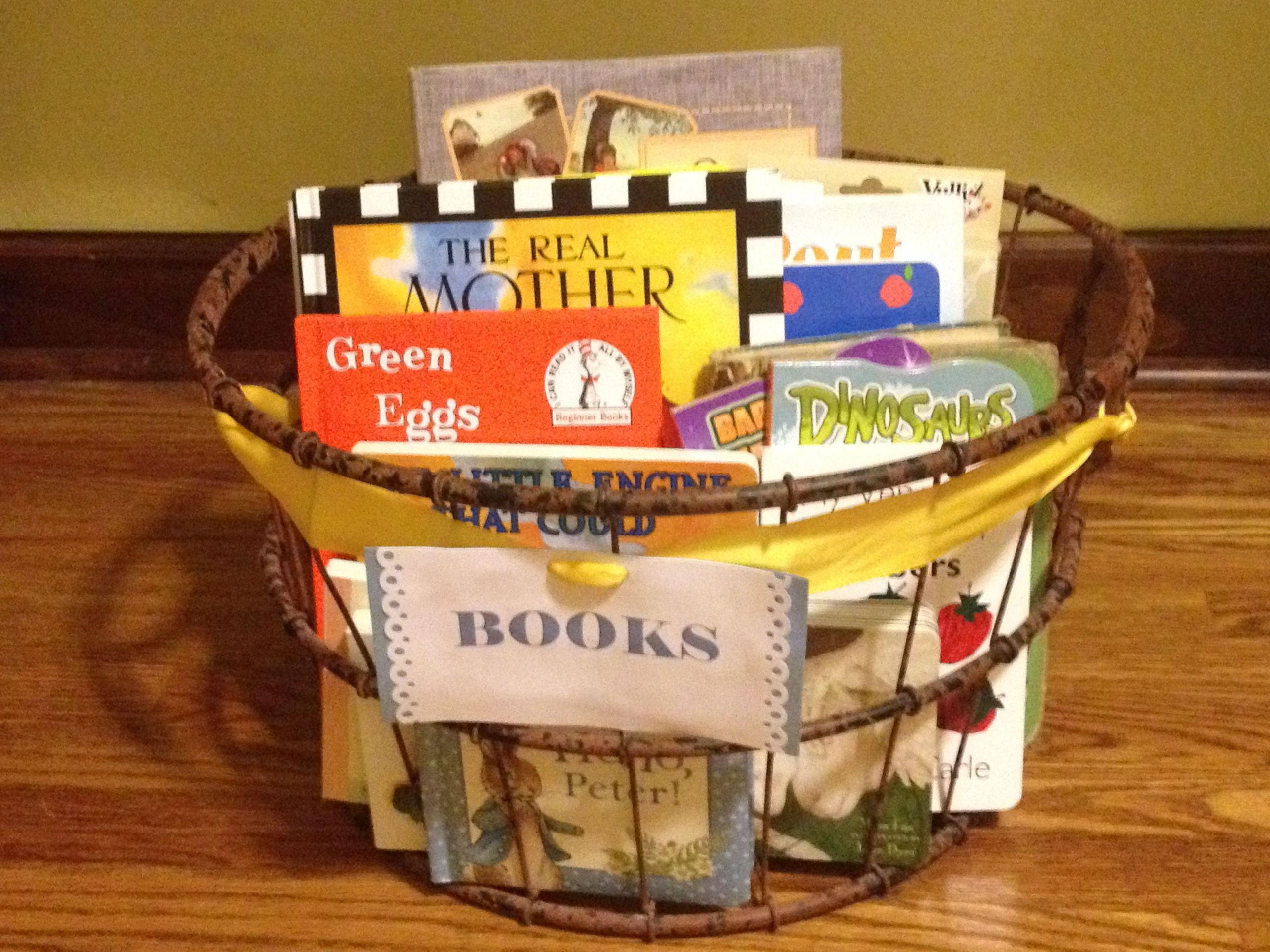 Baby Shower Book Gift Ideas
 Book basket for Classic Children s Book Baby Shower With