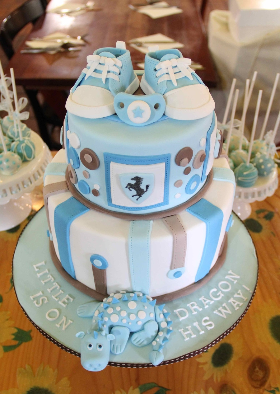 Baby Shower Cake Recipes
 Sporty Dragon Baby Shower Cake CakeCentral
