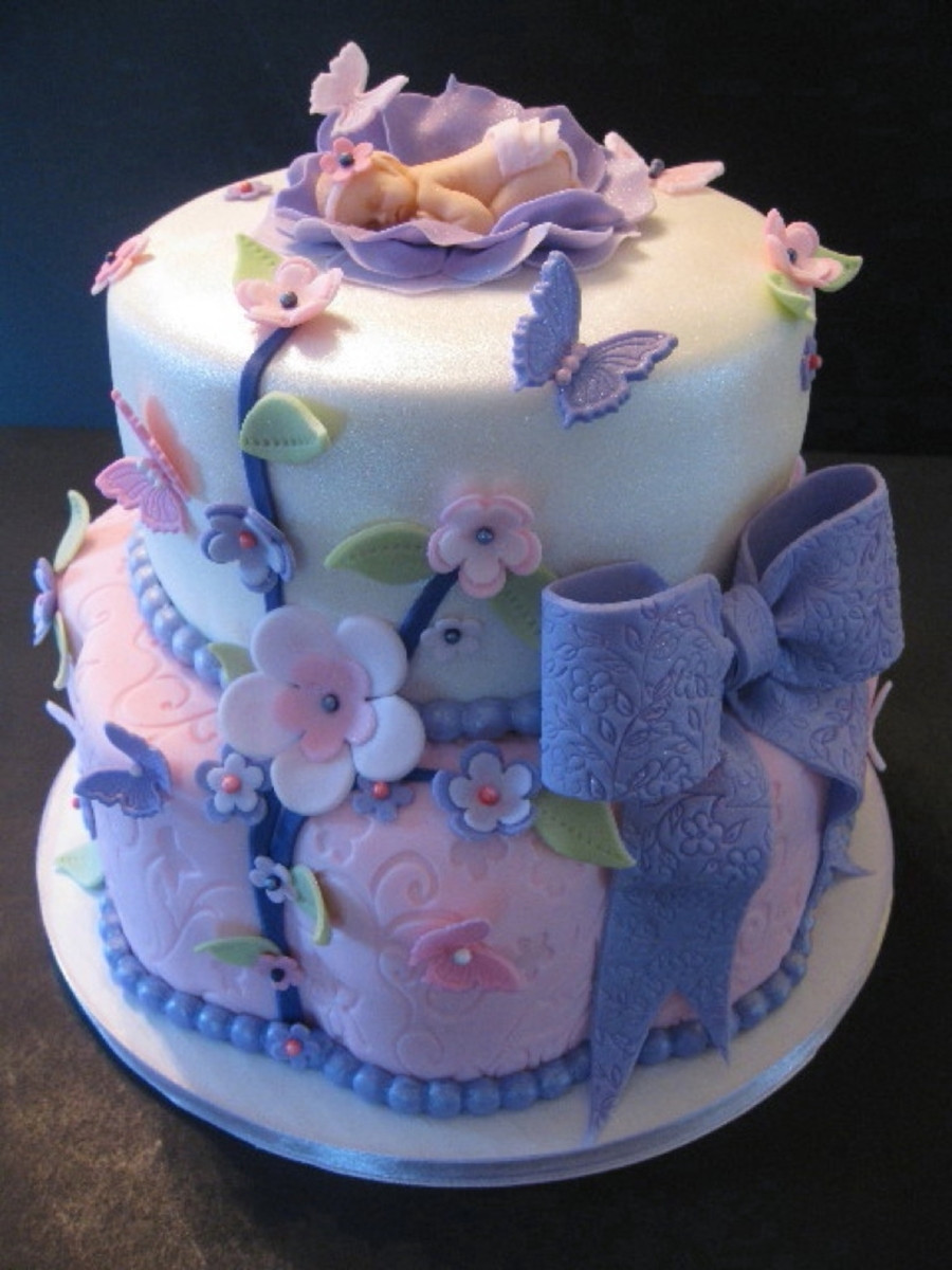 Baby Shower Cakes And Cupcakes
 Sugar Plum Baby Shower Cake & Cupcakes CakeCentral