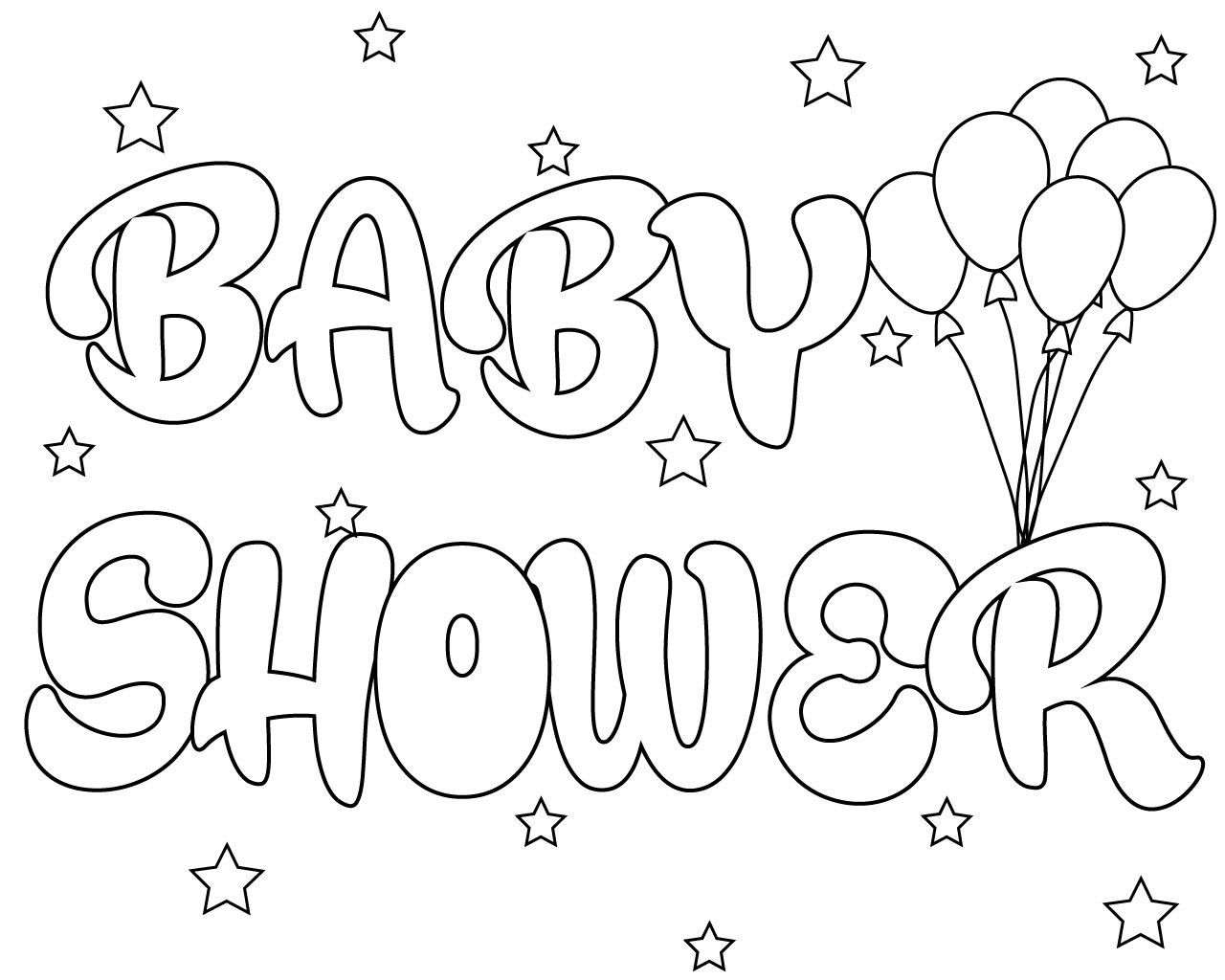Baby Shower Coloring
 Free Printable Baby Shower Coloring Pages