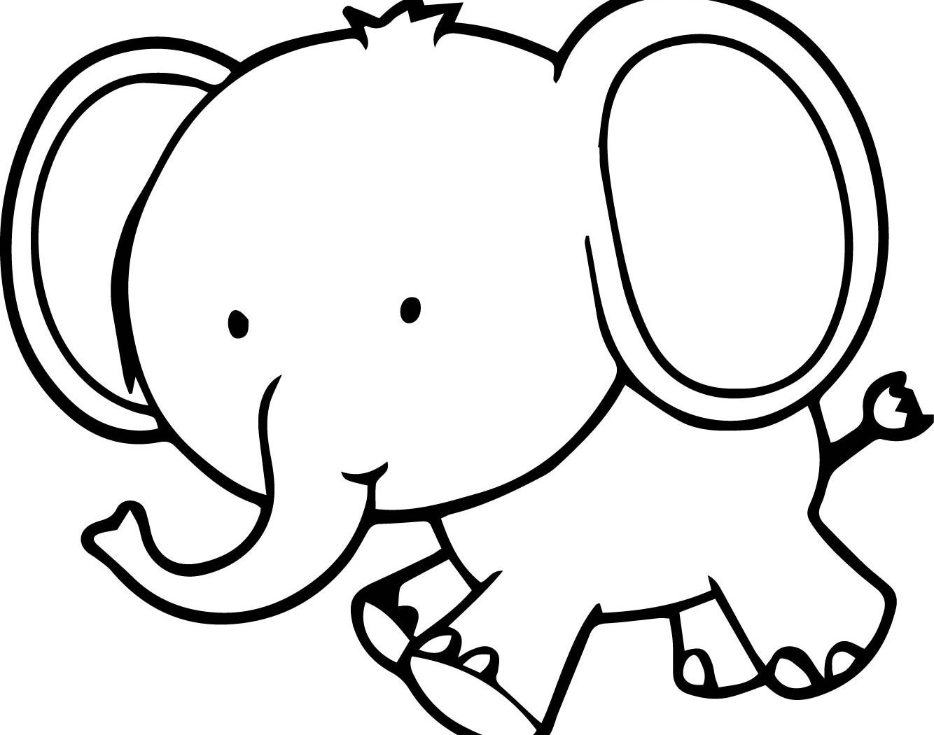Baby Shower Coloring
 Elephants Face Drawing at GetDrawings