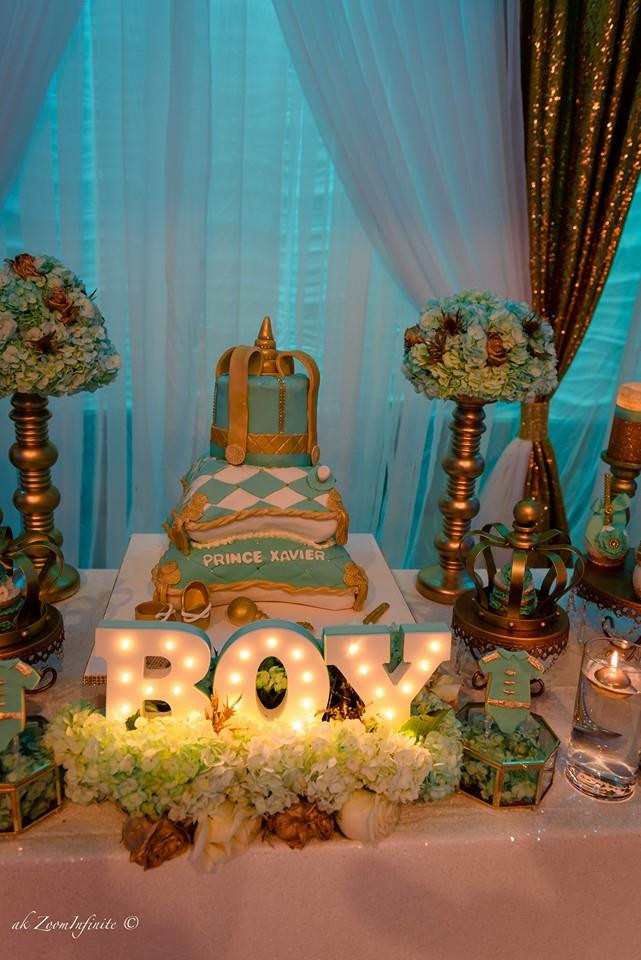 Baby Shower Decor Pictures
 Golden Glamorous Prince Baby Shower Baby Shower Ideas