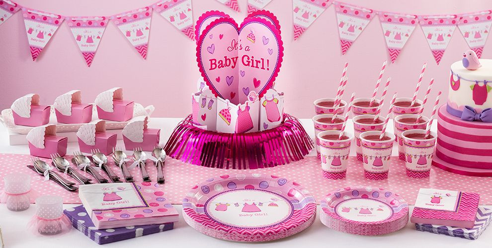 Baby Shower Games Party City
 It s a Girl Baby Shower Party Supplies