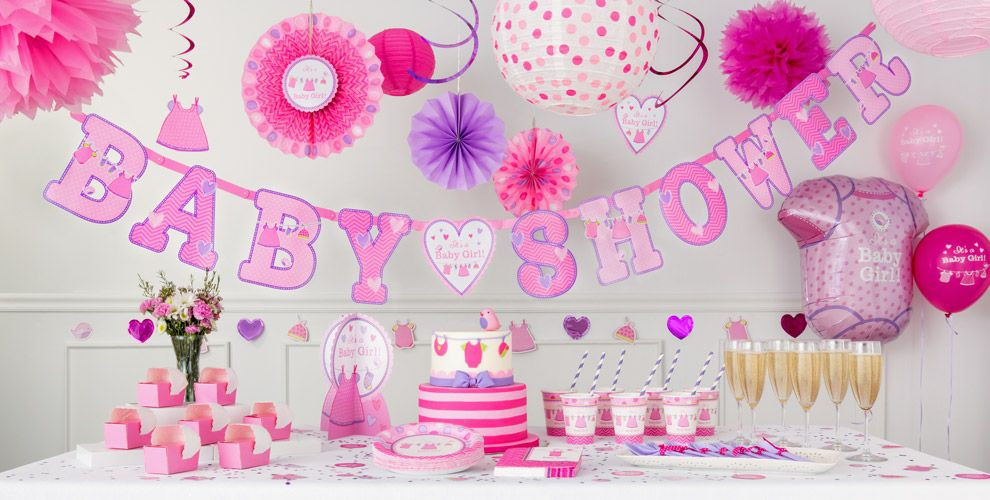 Baby Shower Games Party City
 It s a Girl Baby Shower Party Supplies