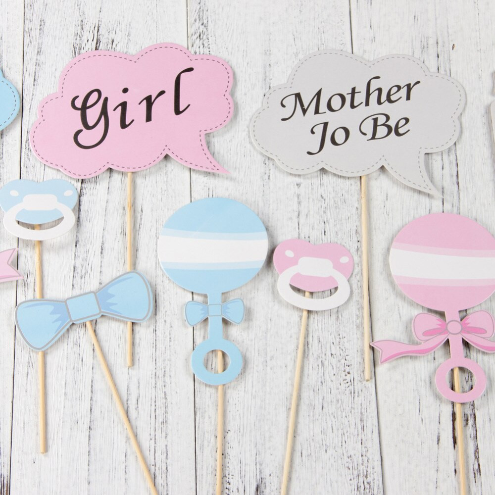 Baby Shower Photo Booth Props DIY
 Fun Baby Shower Booth Props Stick DIY Boy Girl Set
