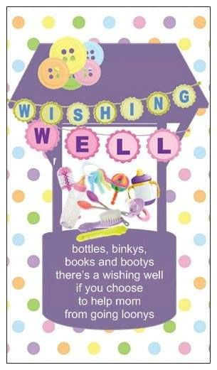 Baby Shower Wishing Well Gift Ideas
 ACTUAL wishing well invite insert cute as a button baby