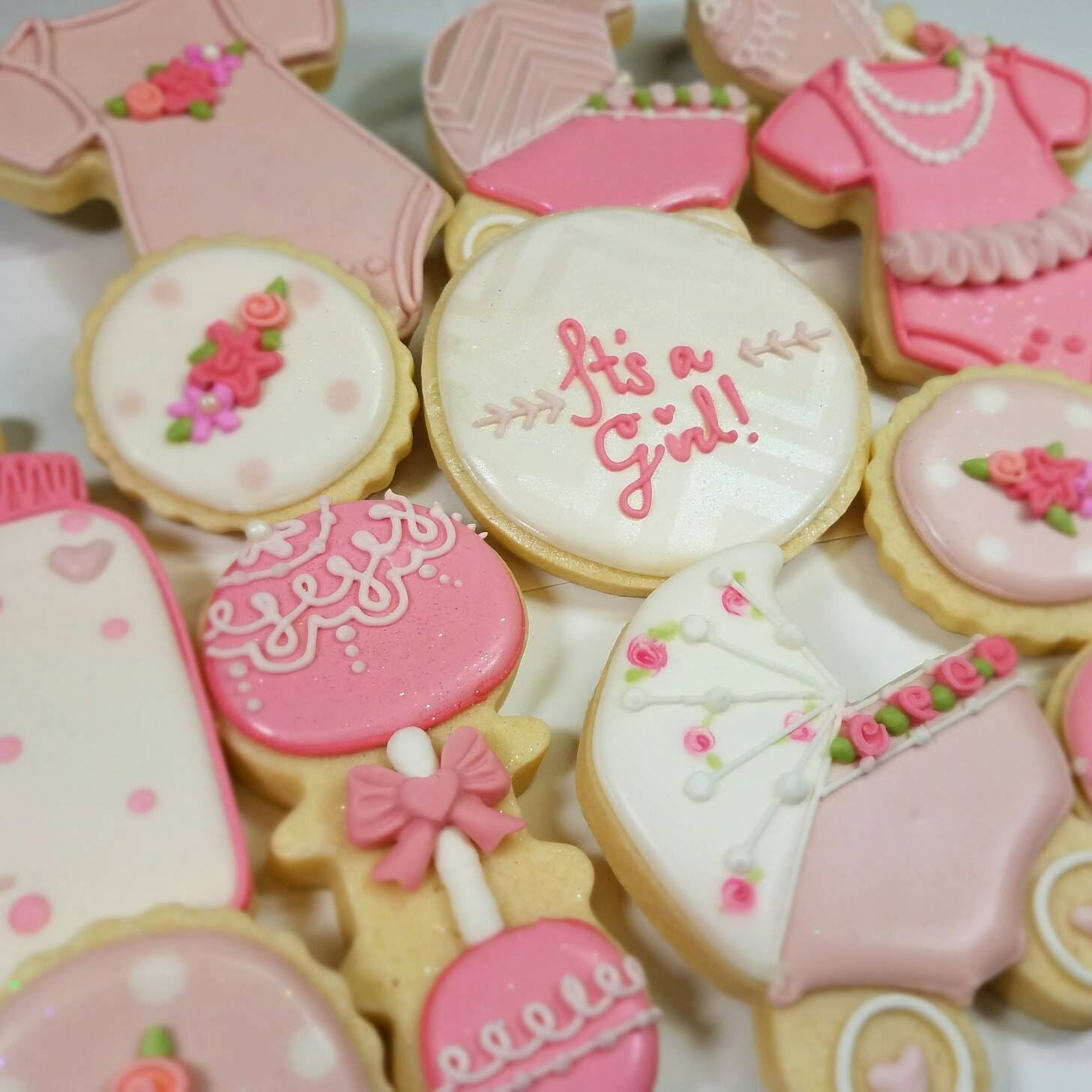 Baby Sugar Cookies
 girl baby shower sugar cookies royal icing baby showergirl