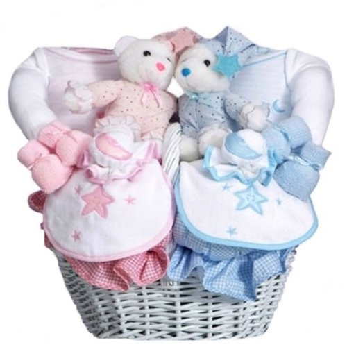 Baby Twin Gift Ideas
 Baby Shower Gift Basket for Twin Babies Boy and Girl