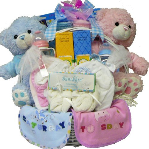 Baby Twin Gift Ideas
 Double The Fun Twin New Baby Gift Basket 1 Pink Girl and 1