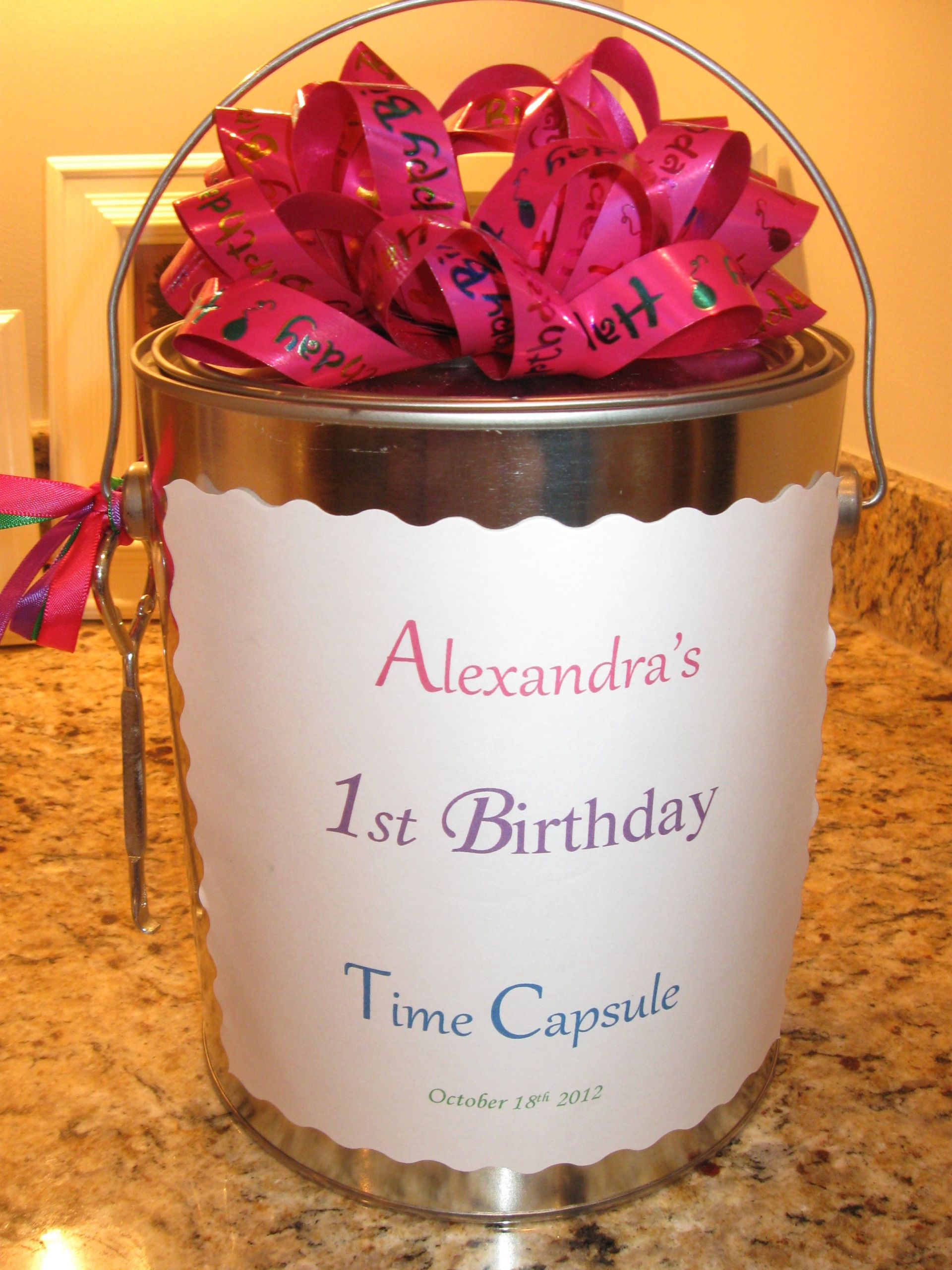 Baby'S First Birthday Gift Ideas For Her
 Open this time capsule on her 18th birthday full of